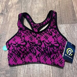 C9 Champion Duo Dry Seamless Medium Support Sports Bra Purple Black N9732 Mens M